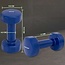 Vinyl Dumbbells  -  4 Kg. Gewichten - Blauw- Set 2 stuks