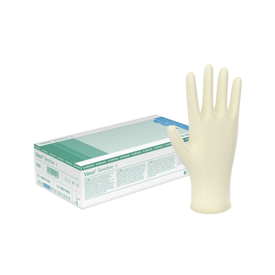 Voordeelverpakking! Latex handschoenen Vasco Sensitive. 10x100st.