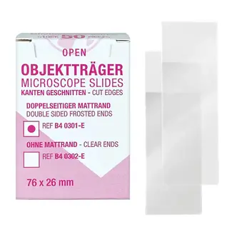 Objectglaasjes - met matrand - 50st.