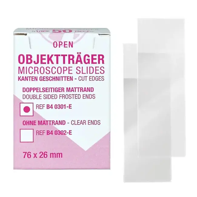Objectglaasjes - met matrand - 50st.