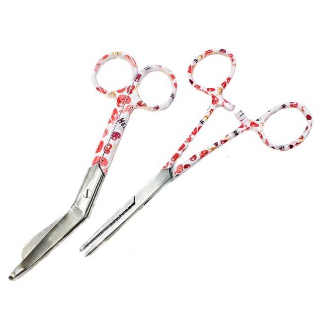 Satillo Verpleegkundige Scharenset Ouch My Organs – Verbandschaar, Chirurgische Schaar & Kocher (met Naam)