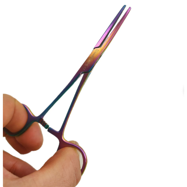 Satillo Verpleegkundige Scharenset Metallic Rainbow – Verbandschaar, Chirurgische Schaar & Kocher (met Naam)
