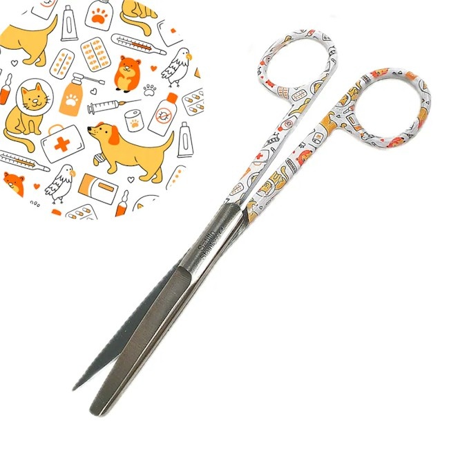 Satillo Verpleegkundige Scharenset Purrrfect Pets – Verbandschaar, Chirurgische Schaar & Kocher