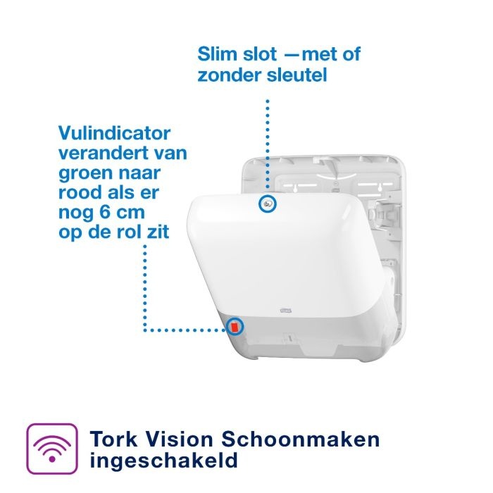 Tork MATIC Handdoekrol Dispenser Elevation Line WIT (551000), foto 2 van 3