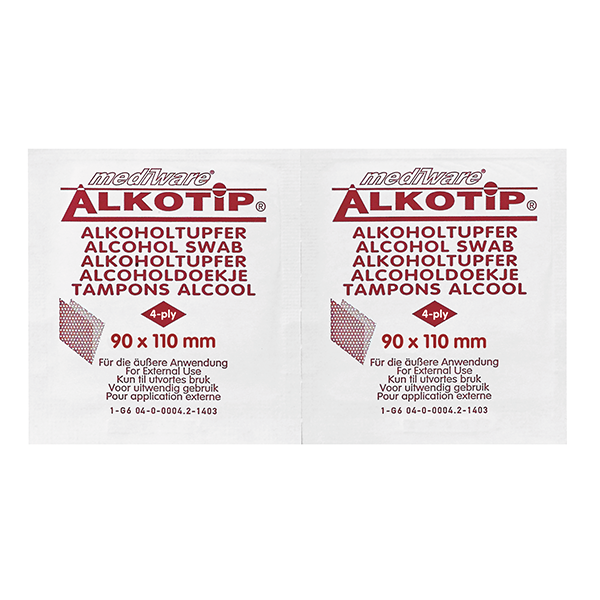 Alkotip Alcoholdoekjes XL - 90x110mm - 100stuks, foto 2 van 3