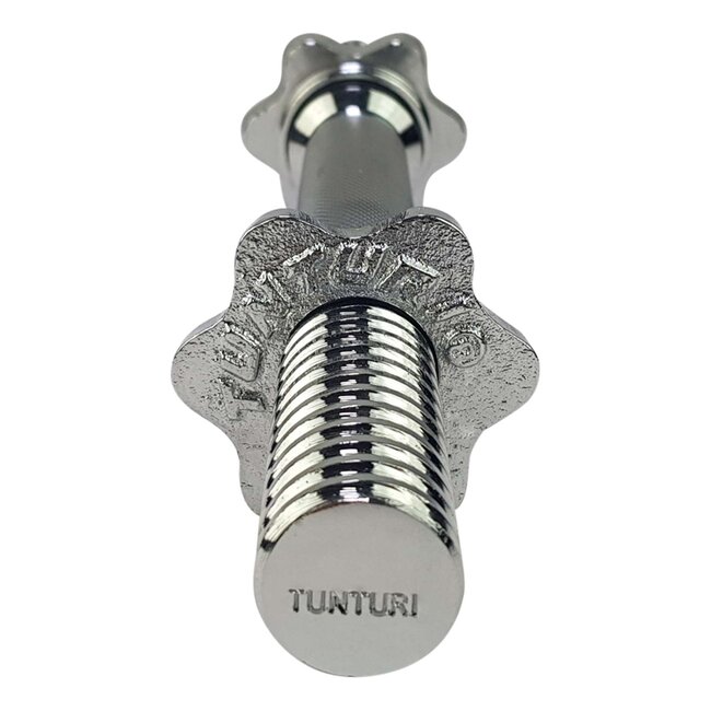 Tunturi Dumbbellset totaal 15kg - Gietijzer - Halterset met schroefsluiting 1 Halterstang