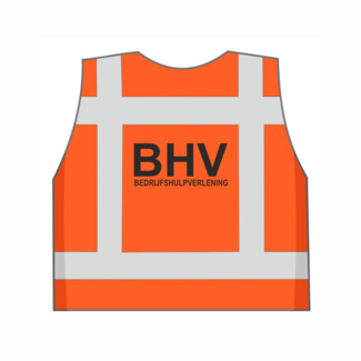 Veiligheidsvest Oranje opdruk BHV