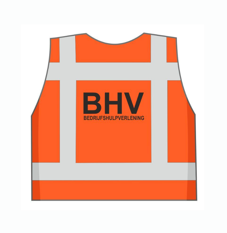 Veiligheidsvest Oranje opdruk BHV