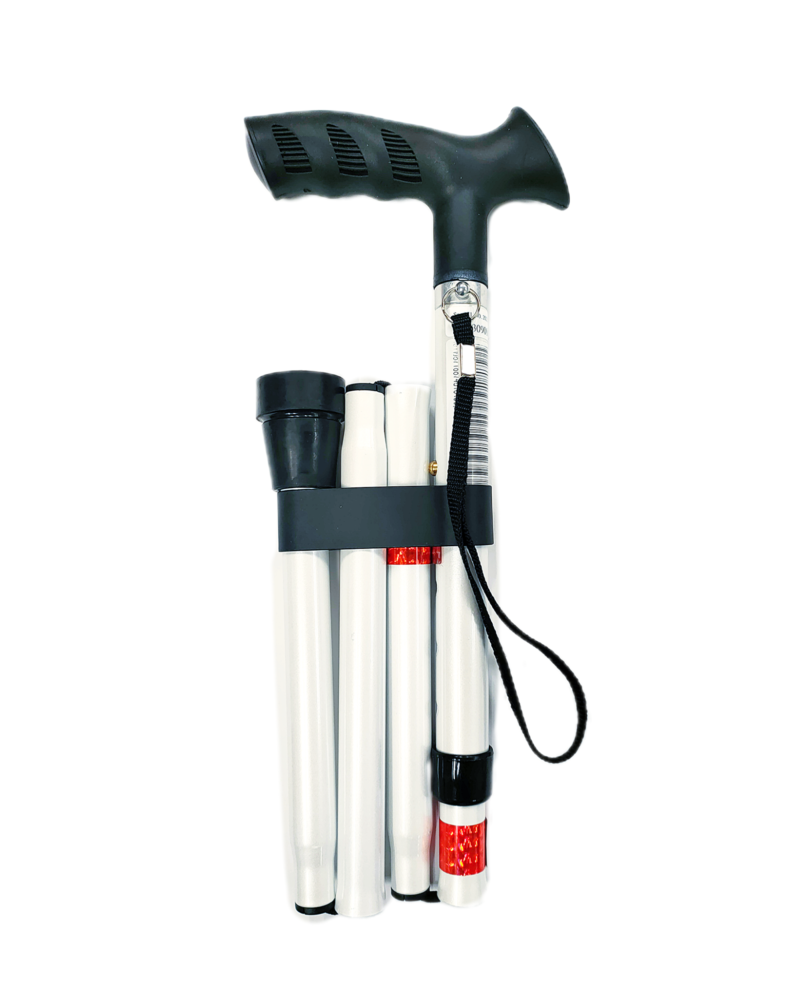 Opvouwbare wandelstok met ergonomische Soft-Grip handgreep - voor blinden en slechtzienden