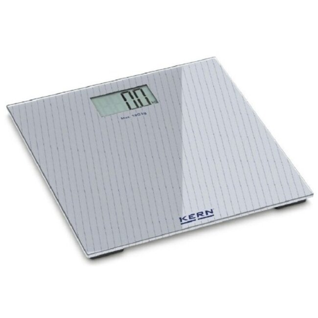 KERN Kern Design Personenweegschaal MGD met Glazen Weegplateau en Groot LCD Display – Maximaal Gewicht 250 kg