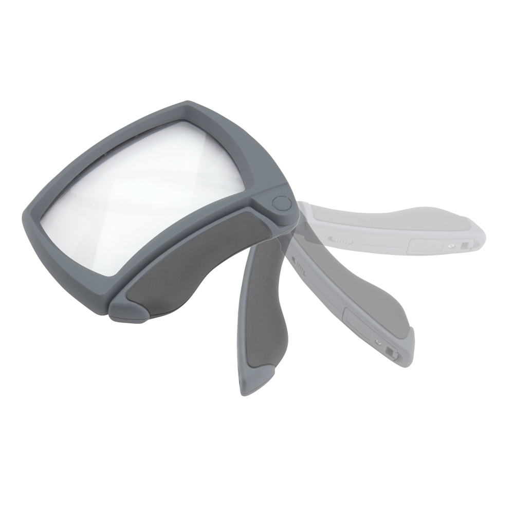 Handig Opvouwbaar Vergrootglas met LED-Verlichting - 2x Vergroting en Inklapbaar Handvat, foto 2 van 4