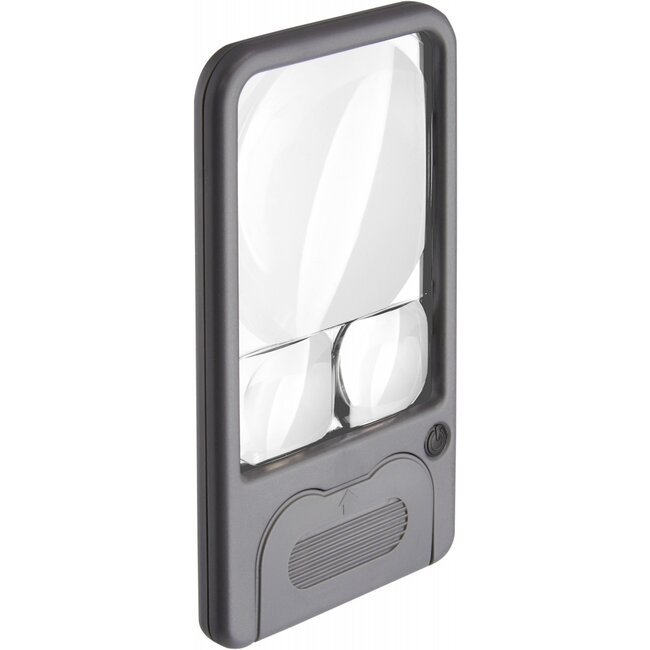 Compact Pocket Vergrootglas met LED-Verlichting - 3 Lenzen, 2,5x, 4,5x en 6x Vergroting
