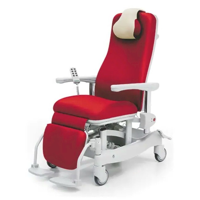 Comfort Patiëntenstoel / Transportstoel Vario – Mobiele Relaxfauteuil met Verstelbare Hoogte, Rugleuning en Armleuningen