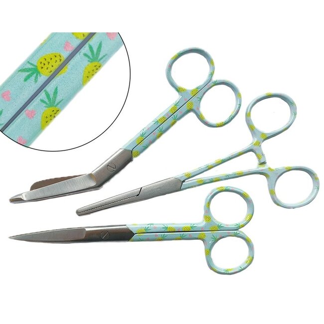 Satillo Verpleegkundige scharen met print – Pineapple Party (stel zelf je set samen)