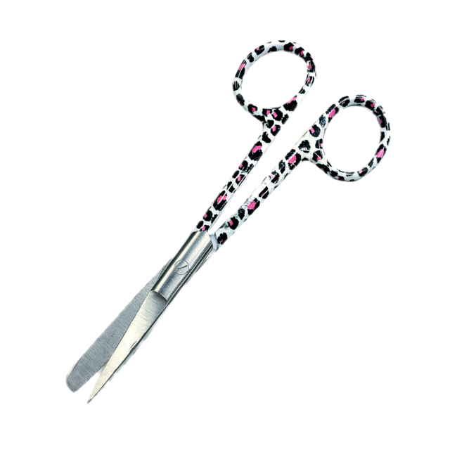 Satillo Verpleegkundige scharen met print – Pink Leopard (stel zelf je set samen)