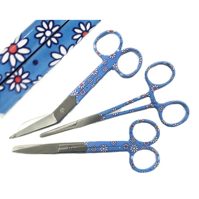 Satillo Verpleegkundige scharen met print – Dazzling Daisies (stel zelf je set samen)