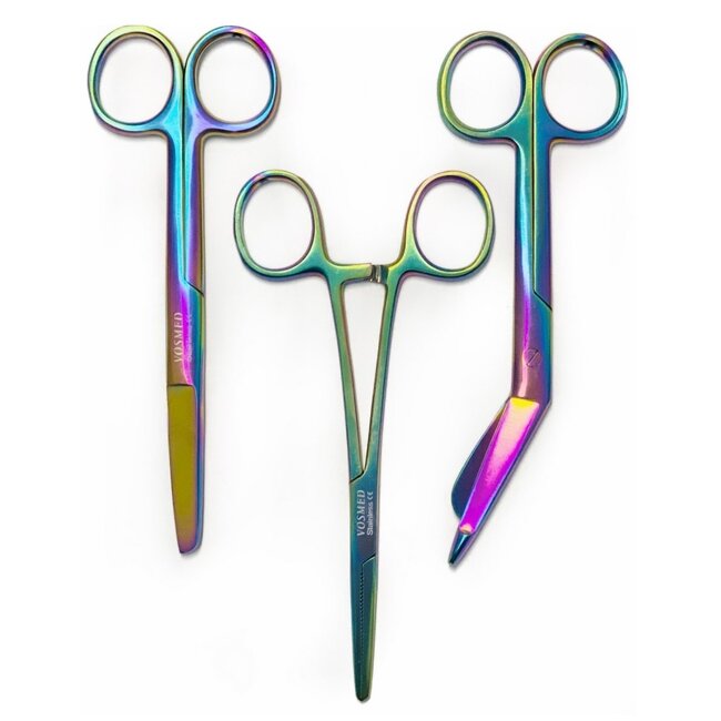 Satillo Verpleegkundige scharen met print – Metallic Rainbow (stel zelf je set samen)