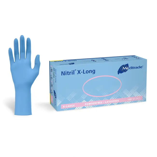 Nitril handschoenen - Extra lang - Doos 100st.