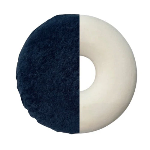 Zitring kussen van latexschuim, Ø 42 cm met badstofhoes- aambeien kussen, foto 2 van 6