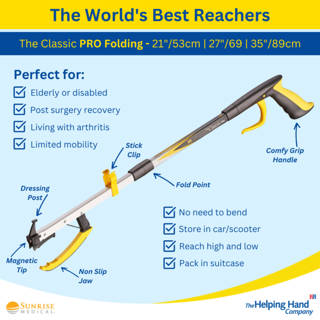 Helping hand Grijpstok - 53cm - opvouwbaar (33cm opgevouwen)