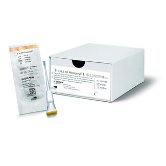 B Braun Histoacryl kleurloze weefsellijm - Doos 5 ampullen à 0,5ml.
