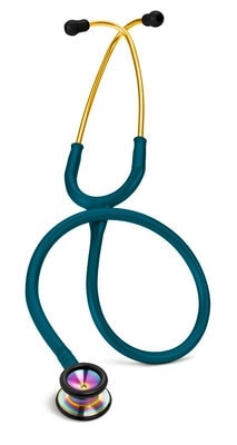 Littmann® Classic II Pediatric Stethoscoop - Caribbean Blue / Rainbow Finish 2153