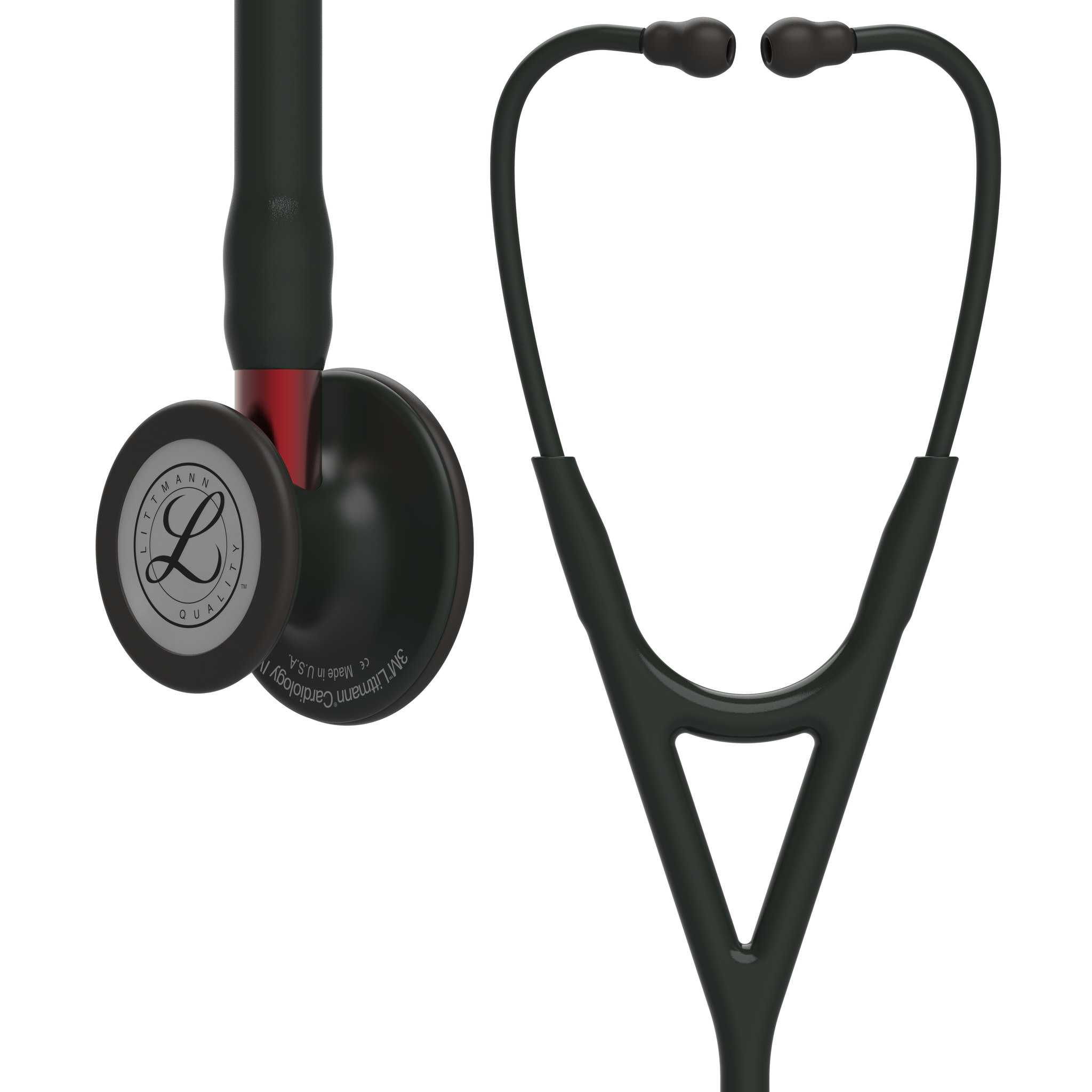 Littmann® Cardiology IV Stethoscoop - Black Edition met Rode steel 6200, foto 2 van 6