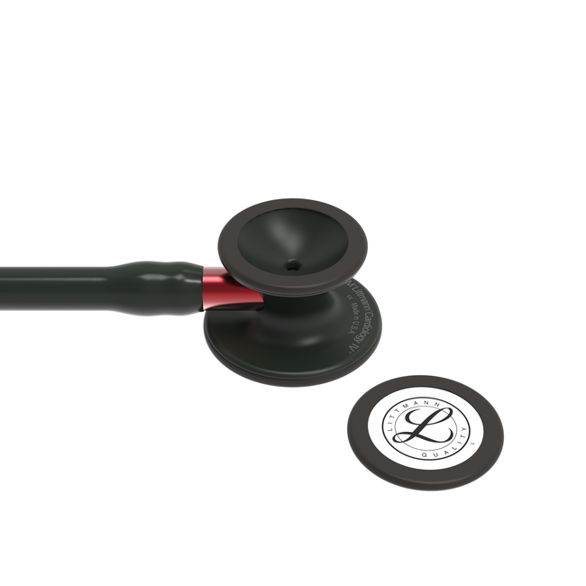 Littmann® Cardiology IV Dual Stethoscoop - Black Edition met Rode steel 6200