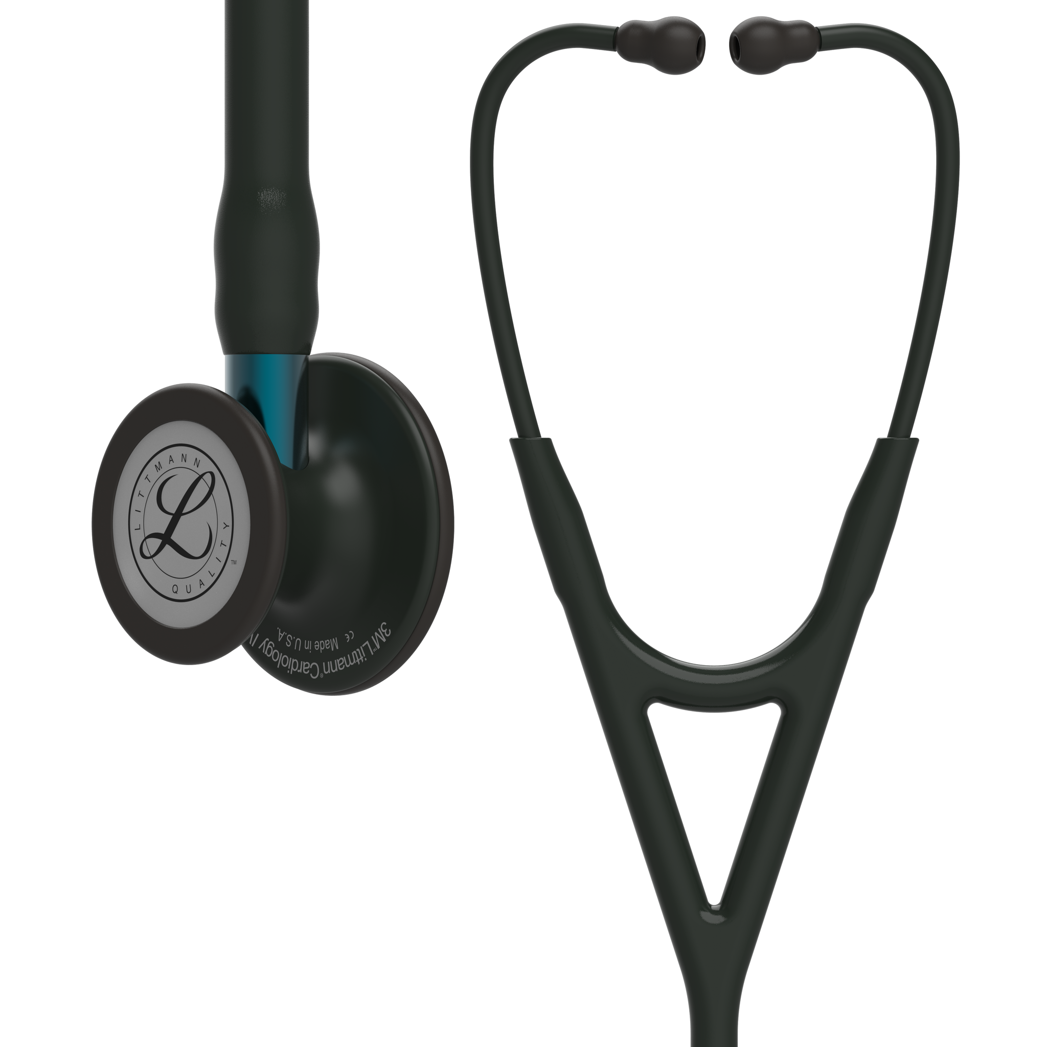 Littmann® Cardiology IV Stethoscoop - Black Edition met Blauwe steel - 6201, foto 2 van 6