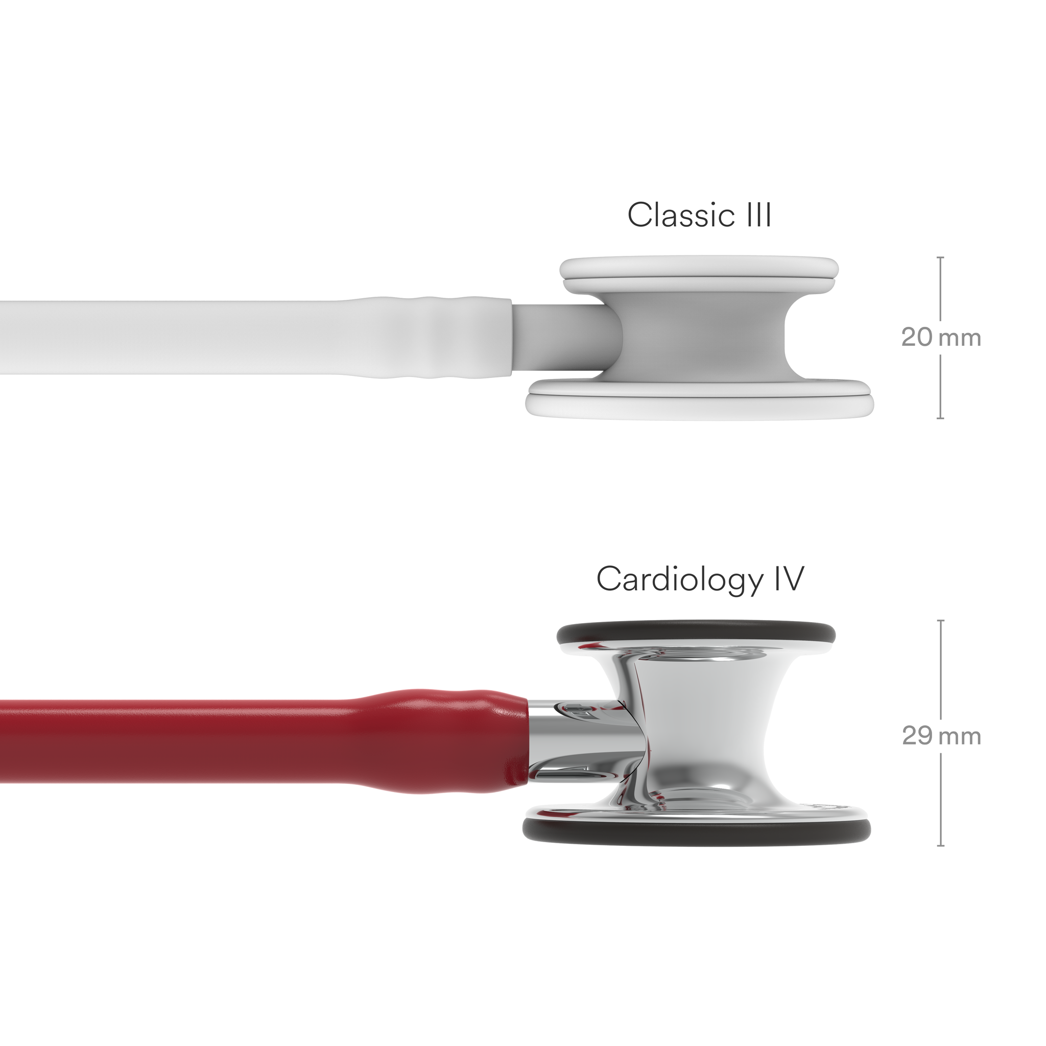 Littmann® Cardiology IV Stethoscoop - Bordeaux Rood Mirror Edition - 6170, foto 5 van 6