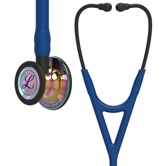 Littmann® Cardiology IV Dual Stethoscoop - Navy Blue Mirror Rainbow Finish - 6242