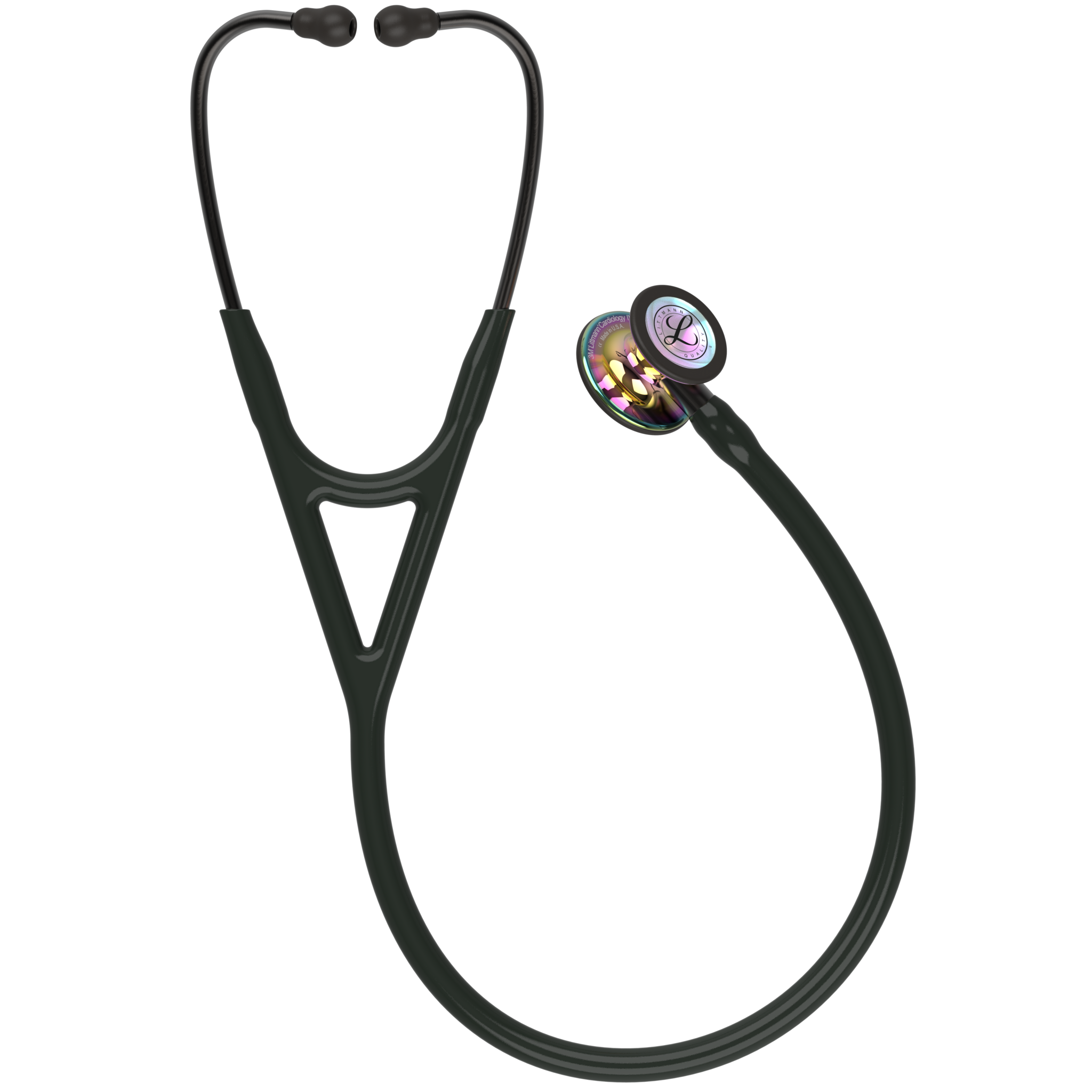 Littmann® Cardiology IV Stethoscoop - Zwart Rainbow Finish met Rookkleur Steel - 6240