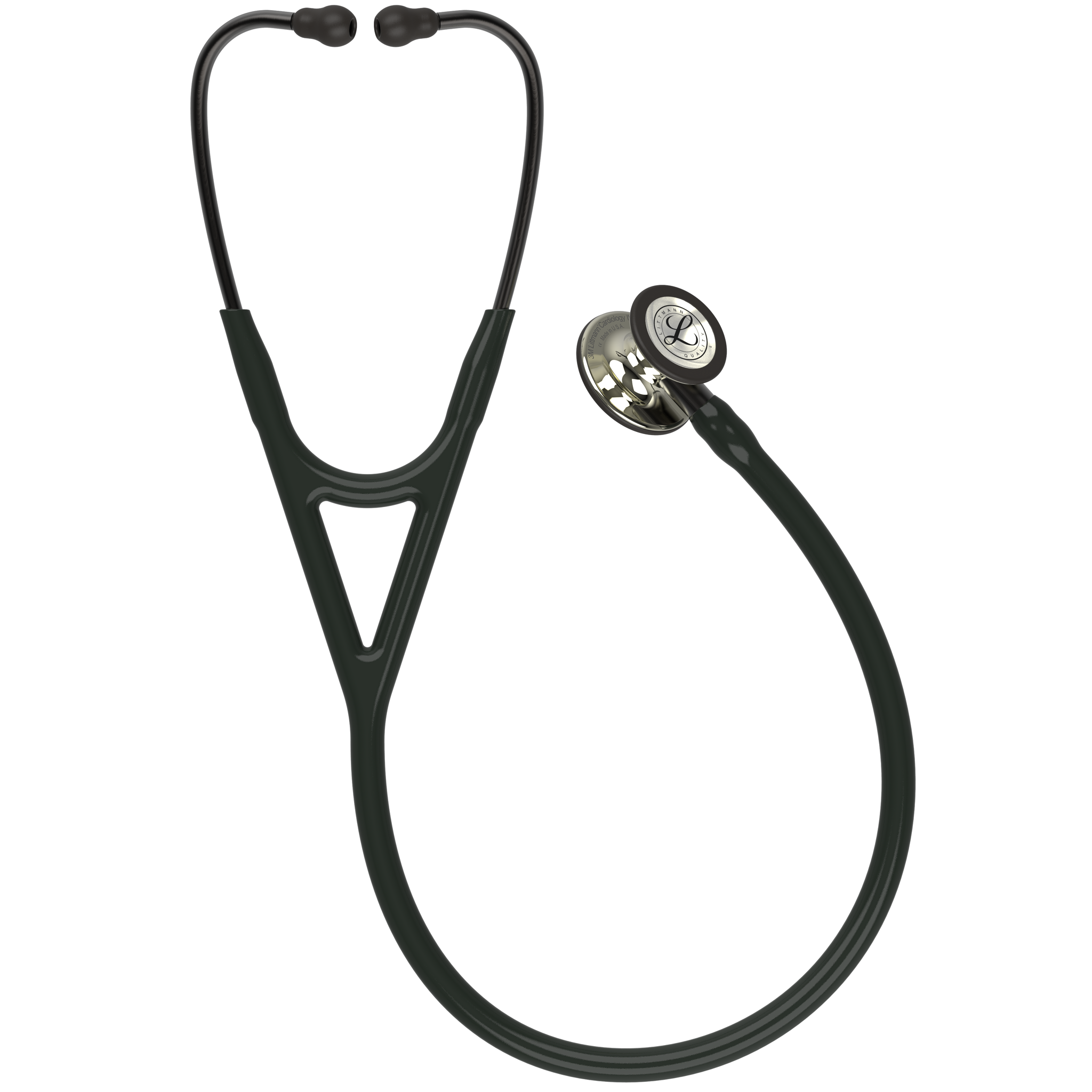 Littmann® Cardiology IV Stethoscoop - Zwart met Champagne Borststuk - 6179