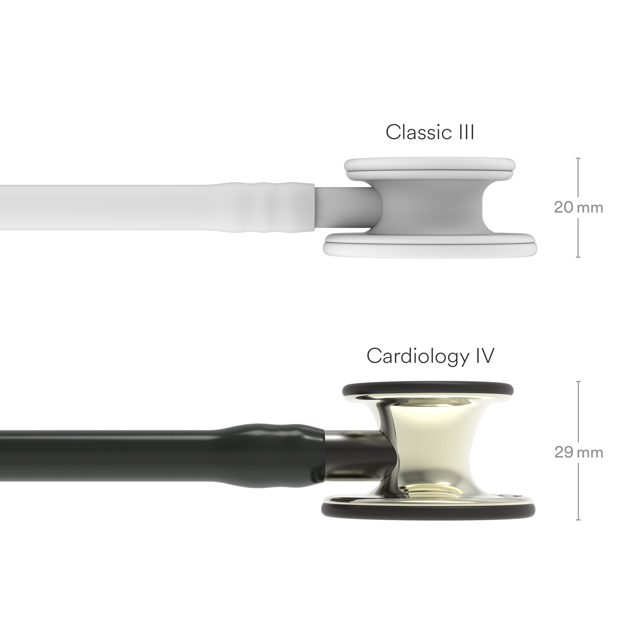 Littmann® Cardiology IV Stethoscoop - Zwart met Champagne Borststuk - 6179, foto 5 van 6