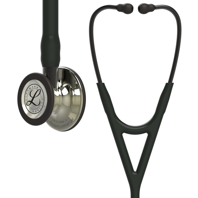 Littmann® Cardiology IV Stethoscoop - Zwart met Champagne Borststuk - 6179