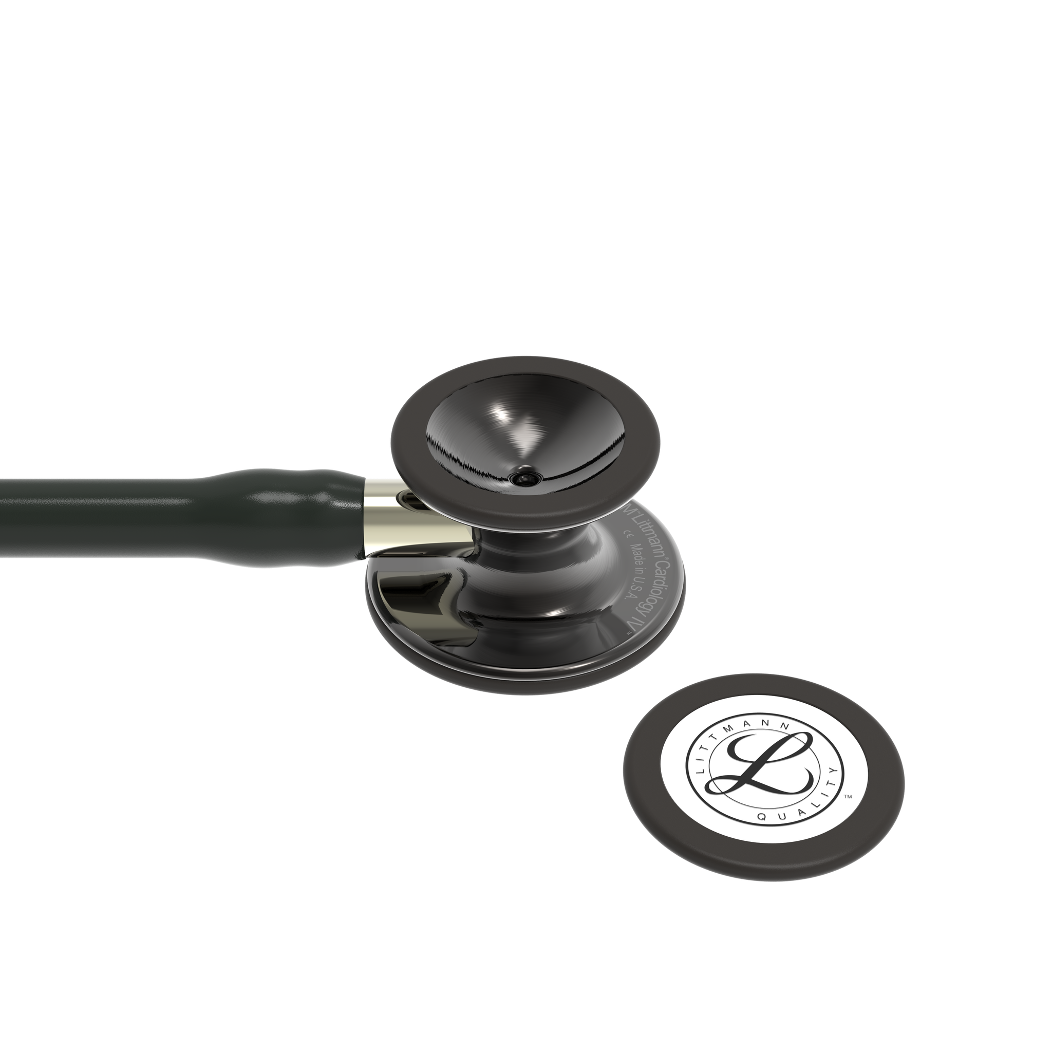 Littmann® Cardiology IV Dual Stethoscoop - Black Smoke Edition met champagne steel - 6204, foto 4 van 6