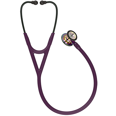 Littmann® Cardiology IV Dual Stethoscoop - Pruim Mirror Rainbow Finish met paarse steel - 6239