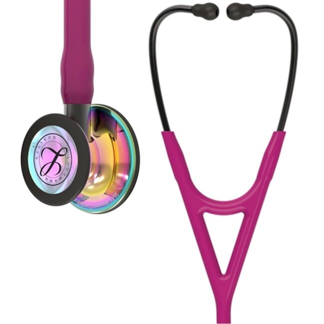 Littmann® Cardiology IV Dual Stethoscoop - Framboos Mirror Rainbow Finish met smoke steel - 6241