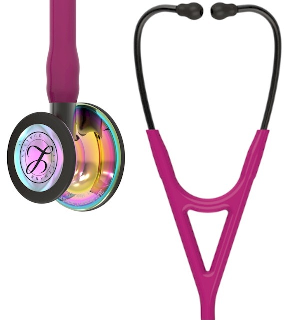 Littmann® Cardiology IV Dual Stethoscoop - Framboos Mirror Rainbow Finish met smoke steel - 6241, foto 2 van 6