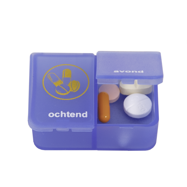 Pillendoos 1 dag - 2 vaks - Blauw