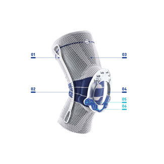 Bauerfeind GenuTrain kniebrace - Comfort - Met Siliconeboord