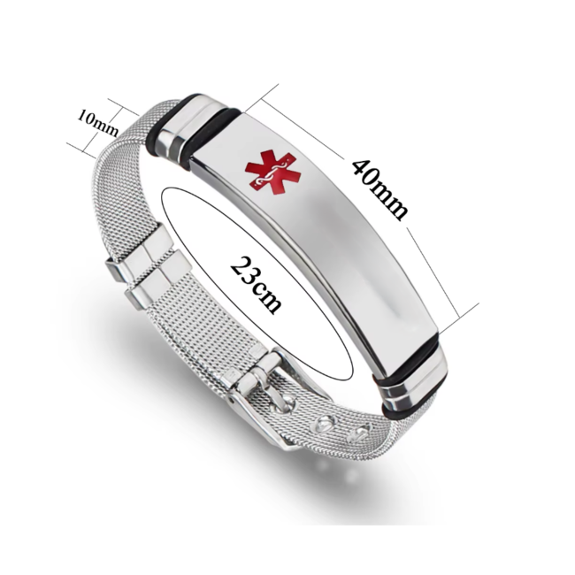 MediSieraad Gepersonaliseerde fijne armband RVS - Incl. Gravering