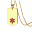 MediSieraad Dog Tag classic Goudkleurige halsketting - Incl. Gravering