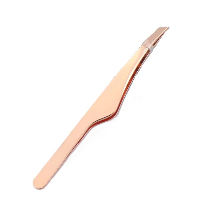 Stijlvolle Epileer pincet met schuine bek - 9,5 cm - RVS, foto 4 van 5