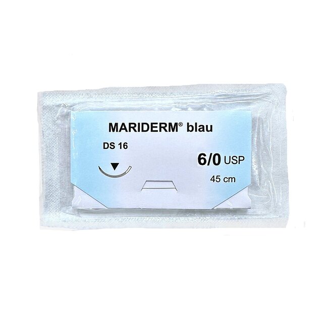 Catgut Mariderm® hechtdraad 6-0 met DS-16 naald. Doos 24 draden