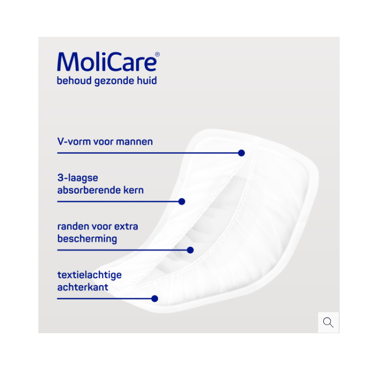 Hartmann MoliCare® Premium MEN PAD | 5 drops | anatomische inlegger | 14 stuks, foto 2 van 4