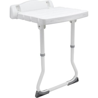 Douchestoel muurbevestiging met steunpoot opklapbaar