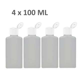 4 x lege flacons inhoud 100 ml - Reisflesjes