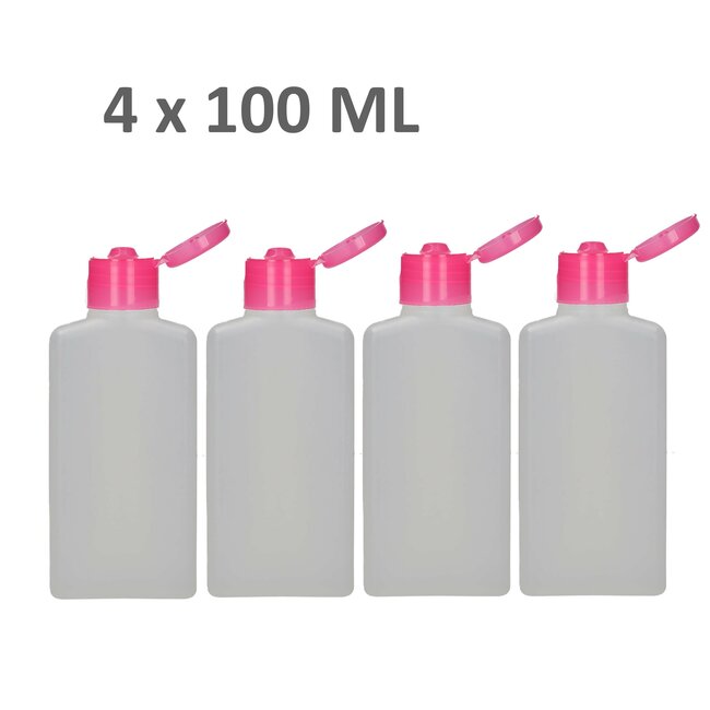 4 x lege flacons inhoud 100 ml - Reisflesjes