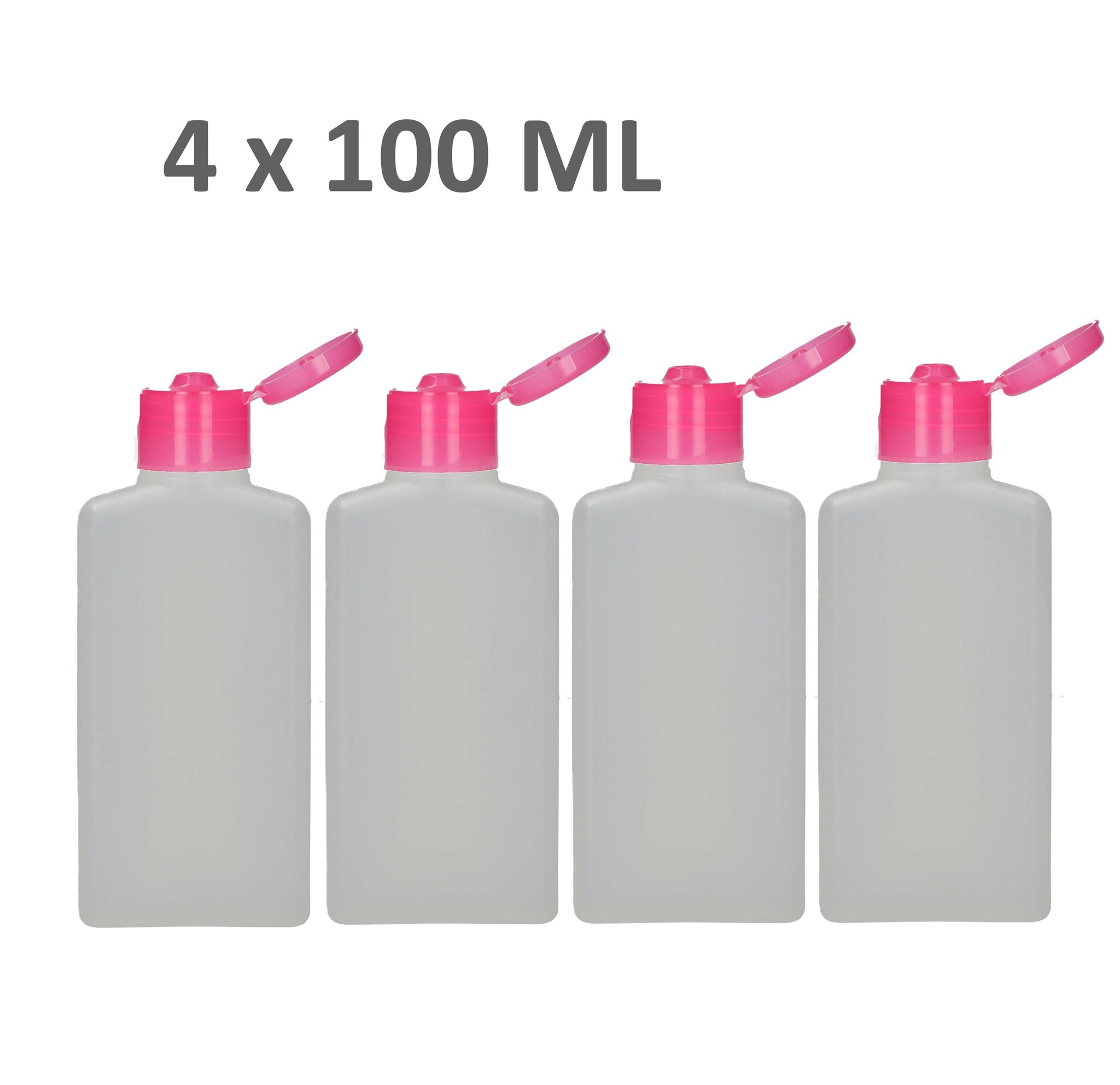 4 x lege flacons inhoud 100 ml - Reisflesjes, foto 4 van 5